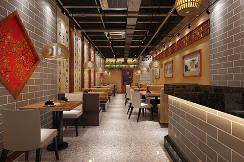 日喀则传统中式餐厅餐馆装修设计效果图